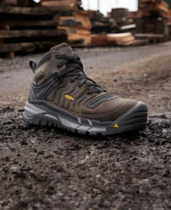 Keen Men's Kansas City+ Waterproof Mid (Carbon-Fiber Toe) | Coffee Bean/Black -Keens Boots Store 1026357 PDP LeftImage