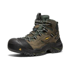 Keen Men's Braddock Waterproof Mid (Steel Toe) | Gargoyle/Forest Night -Keens Boots Store 25a7ddf242e1b71d3a5601f2f9beab3db1689375