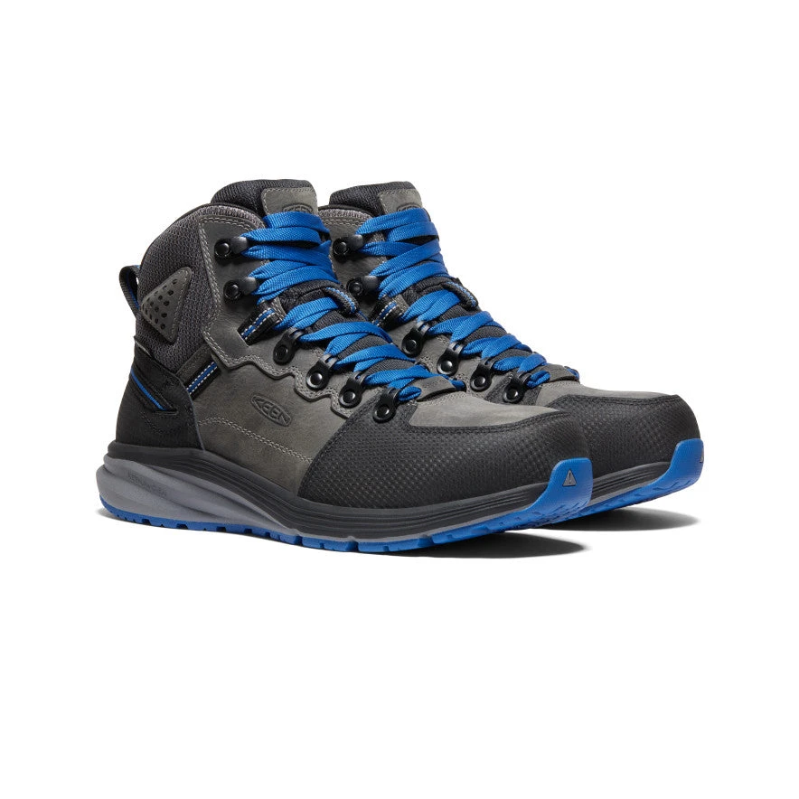 Keen Men's Red Hook Waterproof Boot (Carbon-Fiber Toe) | Steel Grey/Bright Cobalt 4 Keen Men's Red Hook Waterproof Boot (Carbon-Fiber Toe) | Steel Grey/Bright Cobalt - Image 2