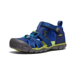 Keen Big Kids' Seacamp II CNX | Blue Depths/Chartreuse -Keens Boots Store 88e75d07172111759b87b148fc1fb9864998d3d0