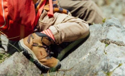 Keen Little Kids' Ridge Flex Waterproof Boot | Bison/Red Carpet -Keens Boots Store RidgeFlexPDPLifestyle1Kids 2