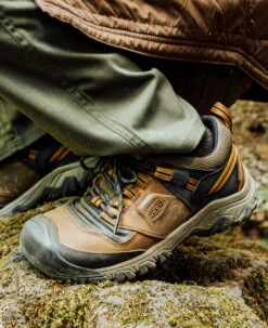 Keen Men's Ridge Flex Waterproof | Bison/Golden Brown -Keens Boots Store RidgeFlexPDPLifestyle2Family 1