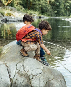 Keen Little Kids' Ridge Flex Waterproof Boot | Bison/Red Carpet -Keens Boots Store RidgeFlexPDPLifestyle2Kids 455d2822 1e0d 46e0 a932 4d0984f11256