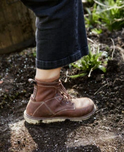 Keen Women's San Jose 6" Boot (Soft Toe) | Gingerbread/Off White -Keens Boots Store SDD 496 PDP SanJose 1024570 Left Image