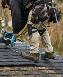 Keen Men's Reno Mid KBF Waterproof (Carbon-Fiber Toe) | Dark Olive/Black -Keens Boots Store SDD 506 PDP Reno 1027102 Left Image