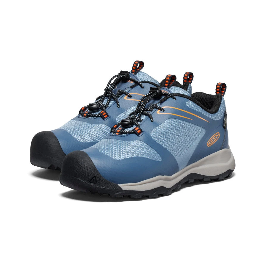 Keen Big Kids' Wanduro Waterproof Shoe | Vintage Indigo/Scarlet Ibis 4 Keen Big Kids' Wanduro Waterproof Shoe | Vintage Indigo/Scarlet Ibis - Image 2