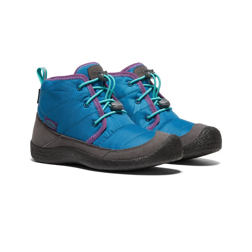 Keen Big Kids' Howser II Waterproof Chukka | Mykonos Blue/Atlantis 4 Keen Big Kids' Howser II Waterproof Chukka | Mykonos Blue/Atlantis - Image 2