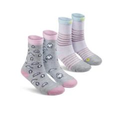 Keen Kids' Comfy Crew Socks 2-Pack | Feather Yeti Print