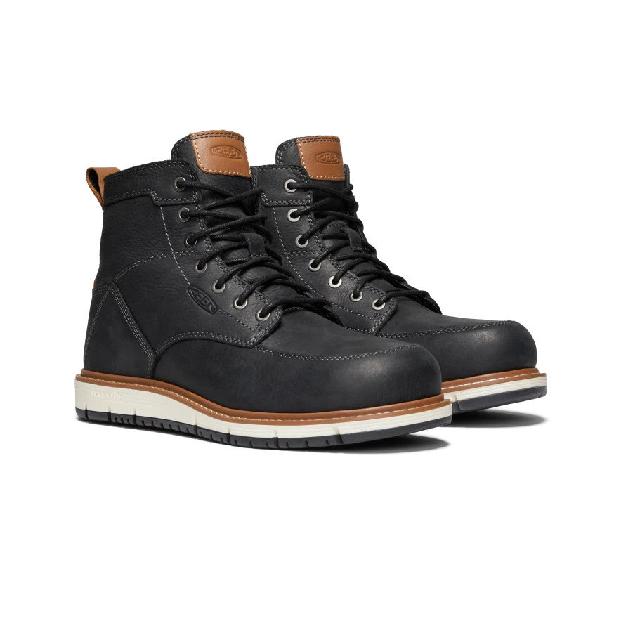 Keen Men's San Jose 6" Boot (Aluminum Toe) | Black/Caramel Cafe 4 Keen Men's San Jose 6" Boot (Aluminum Toe) | Black/Caramel Cafe - Image 2